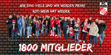 Wir sind viele und wir werden mehr! Der RWE hat wieder 1.800 Mitglieder!