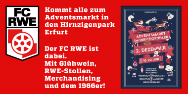 Vorweihnachtlicher Adventsmarkt der WBG Einheit eG gemeinsam mit dem FC RWE